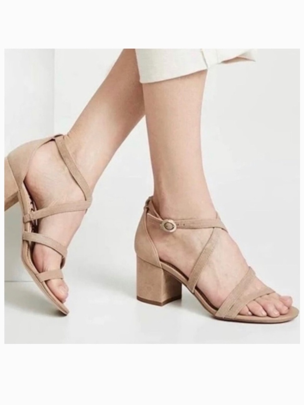 Sam Edelman Oatmeal Suede Stacie Sandal